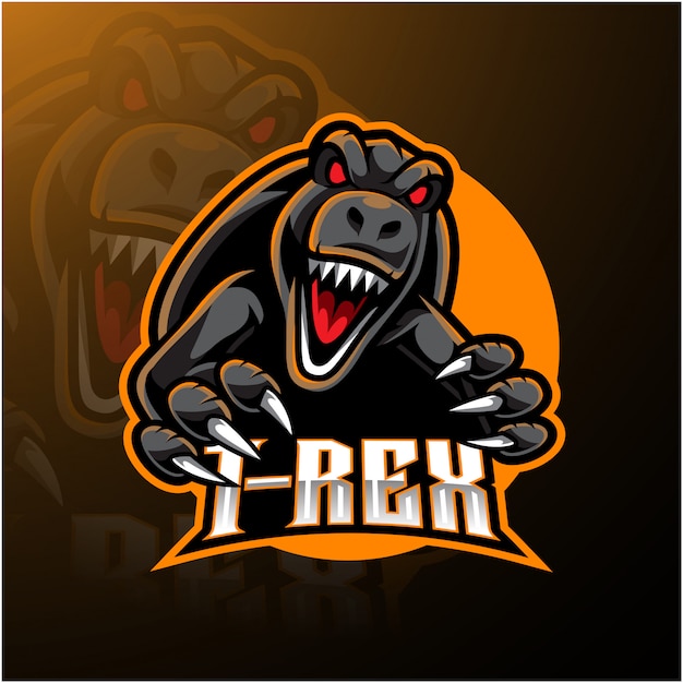 Maskottchen-logo von t-rex esport