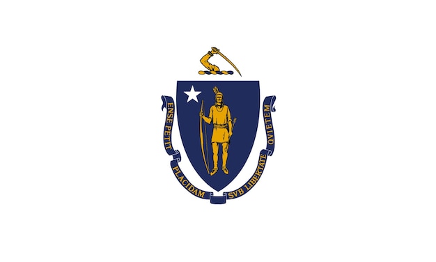 Massachusetts Staatsflagge Vektor-Illustration