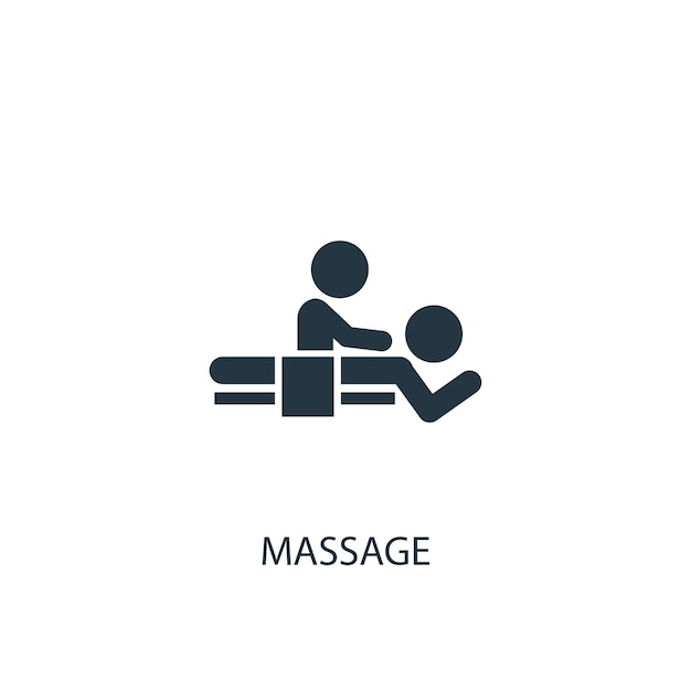 Massage-Kreativsymbol. Einfache Elementillustration. Symboldesign für Massagekonzepte aus der Beauty-Kollektion. Kann für Web und Mobile verwendet werden.