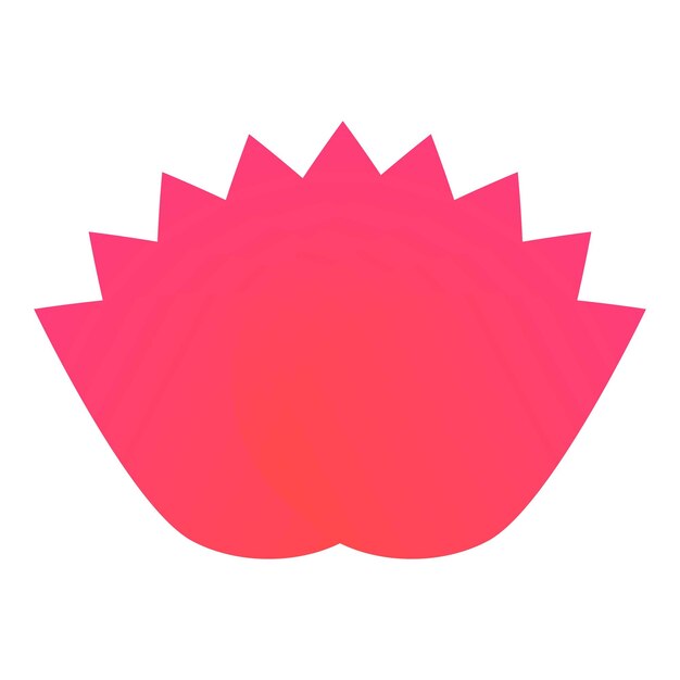 Massage-Lotus-Symbol Cartoon des Massage-Lotus-Vektorsymbols für Webdesign isoliert auf weißem Hintergrund