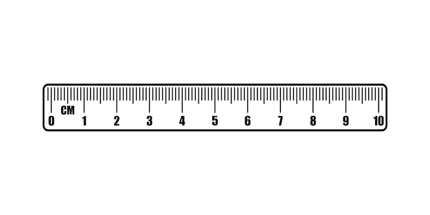 Maßstab der linealskala vektor-symbol längenmessskala diagramm  zentimeter-illustration