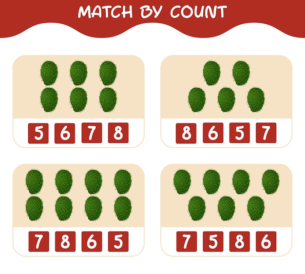 Match by count of cartoon soursops match and count spiel lernspiel für kinder und kleinkinder vor der schule