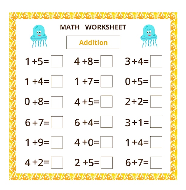 Mathe-arbeitsblattergänzung