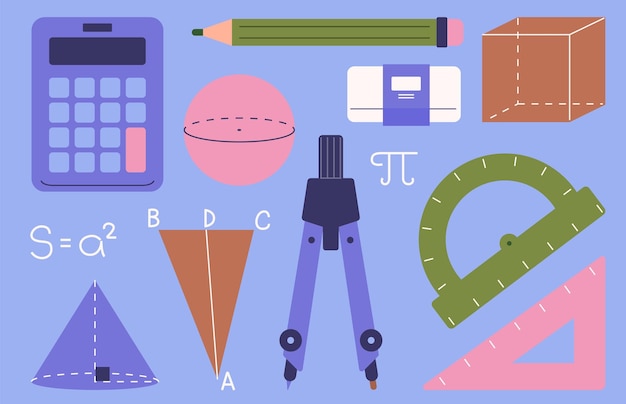 Mathematik- und Geometriewerkzeugveranschaulichung