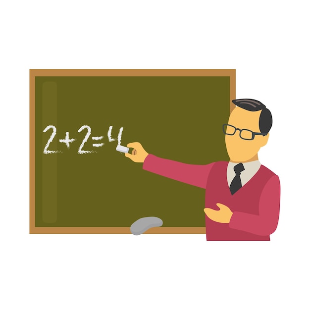Mathematiklehrer-Symbol Clipart Avatar Logotyp isolierte Illustration