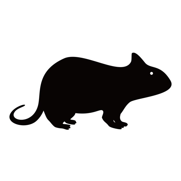 Maus-silhouette-design schädling tier-ikon-zeichen und -symbol