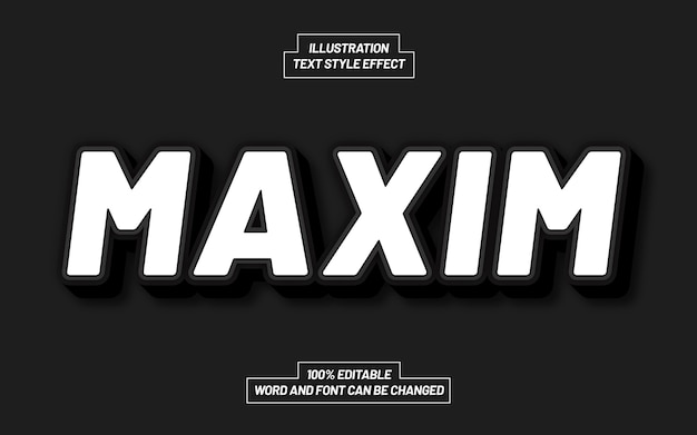 Maxim Bold Text Style-Effekt