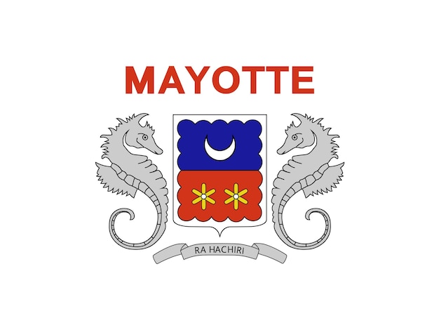 Mayotte-Flagge, offizielle Landesflagge, Weltflaggensymbol, internationale Flaggensymbol