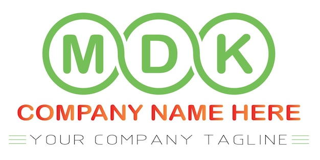 Mdk-buchstaben-logo-design