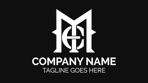 Me modern creative minimalist name initials monogram logo design-vorlage
