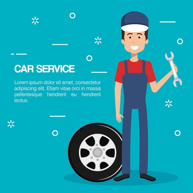 Mechaniker auto service icons