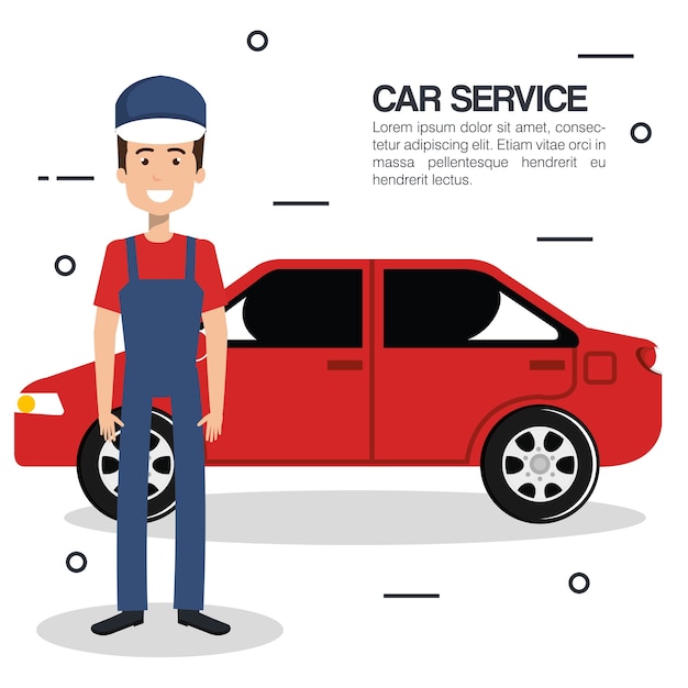 Mechaniker auto service icons