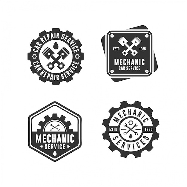 Mechaniker service reparatur logos design