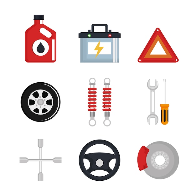 Mechaniker service stellen icons