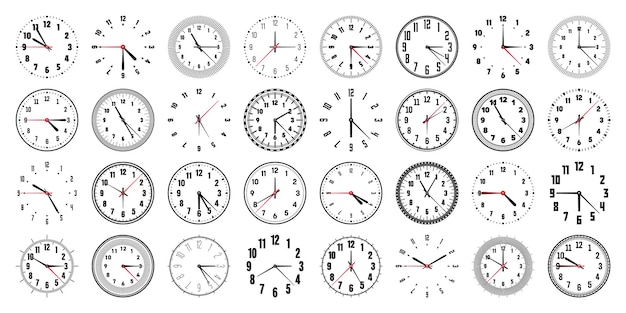 Mechanische Uhr mit Händchen, Schirm und Uhrzeiger mit Minute- und Stundenmarkierungen und arabischen Zahlen