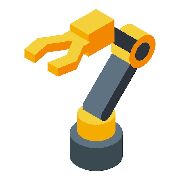 Mechanischer Roboterarm, der etwas mit drei Fingern hält
