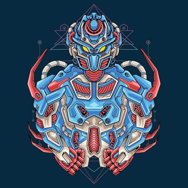 Mechanisches Roboter-Illustrationsdesign