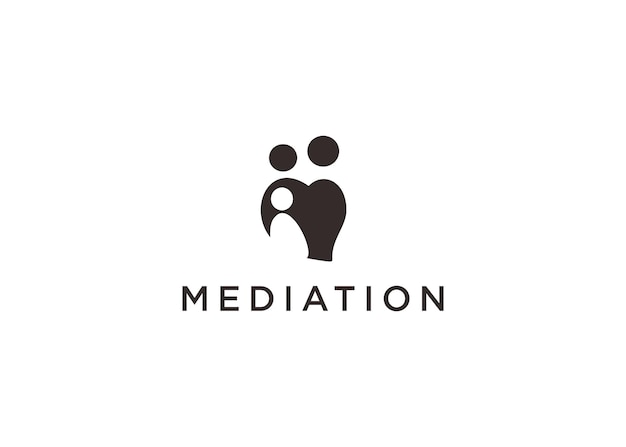 Mediation-logo-design-vektor-illustration