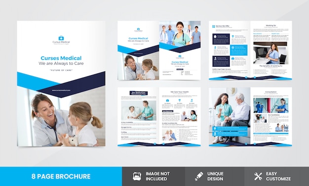 Vektor medical company broschüren vorlage