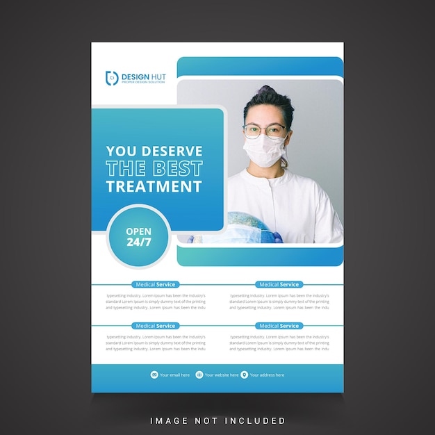 Medical flyer template design