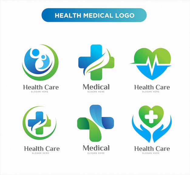 Medical health logo design-vorlagen