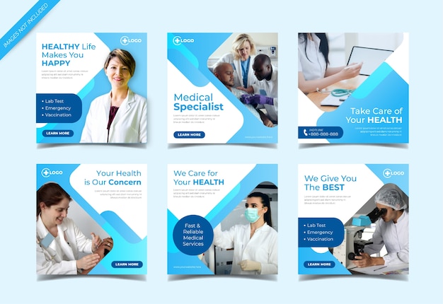 Medical Healthcare Instagram Post Sammlung Vorlage