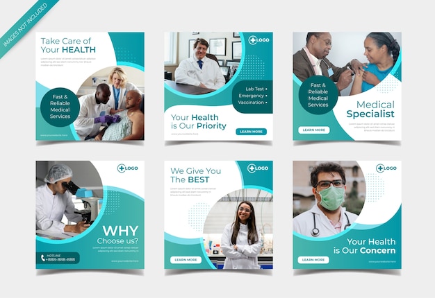 Medical Healthcare Social Media Banner für Social Media Post Vorlage