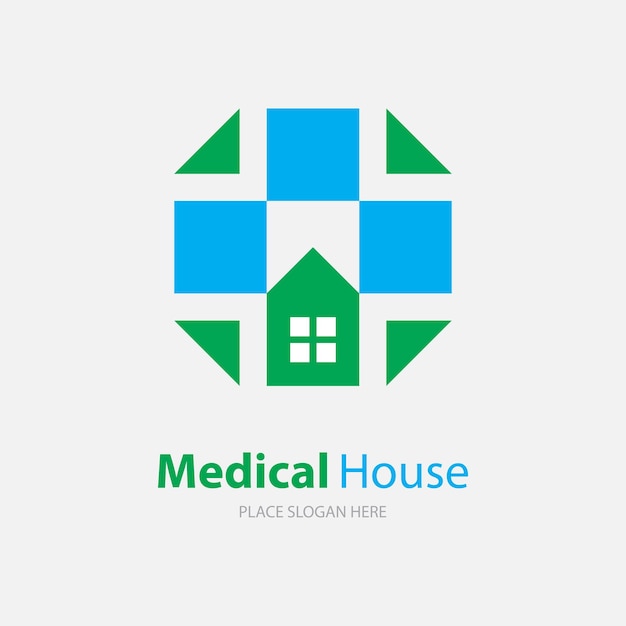 Medical house logo template design vektor, emblem, designkonzept, kreatives symbol