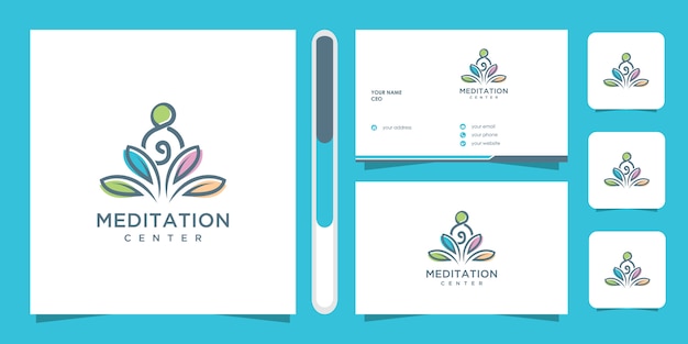 Meditation yoga logo design