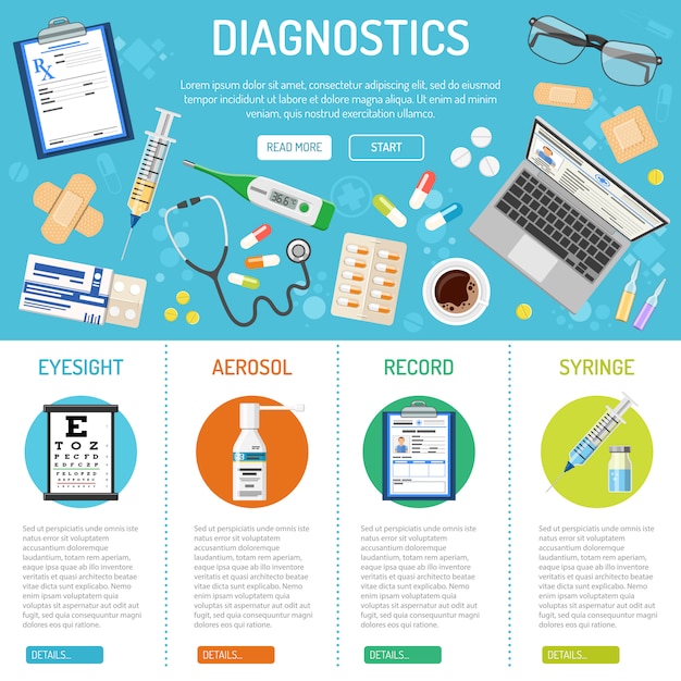 Medizinische banner und infografiken