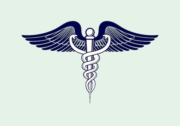 Vektor medizinische caduceus-symboldesignillustration