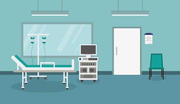 Medizinische Einrichtung und Ausstattung im Krankenhaus.