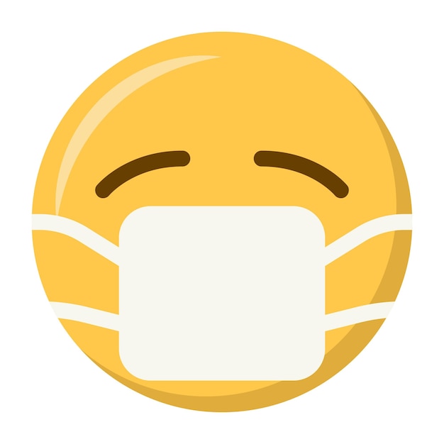 Vektor medizinische gesichtsmasken-emoji-symbol