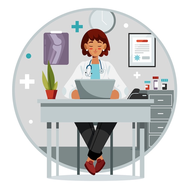 Medizinische Illustration im flachen Design