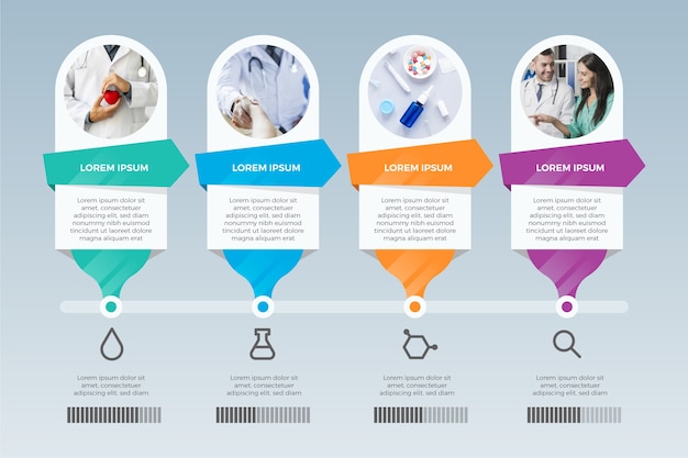 Medizinische infografik mit foto