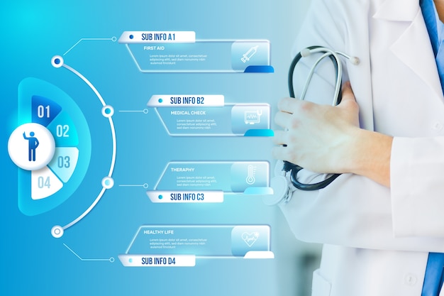 Medizinische infografik mit foto