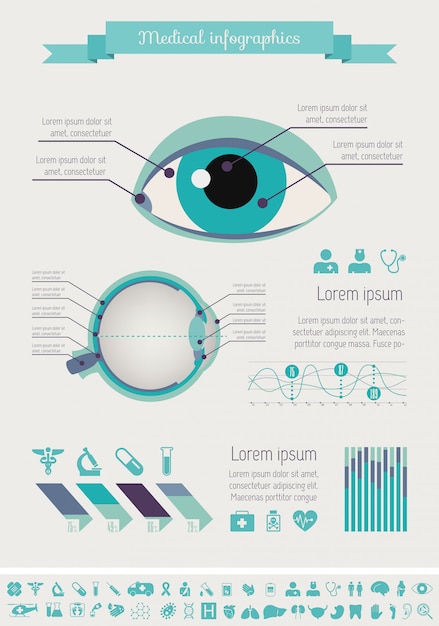 Vektor medizinische infographik vorlage.