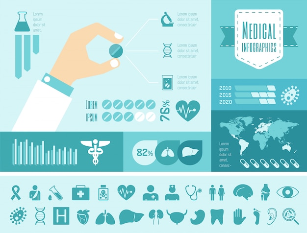 Vektor medizinische infographik vorlage.