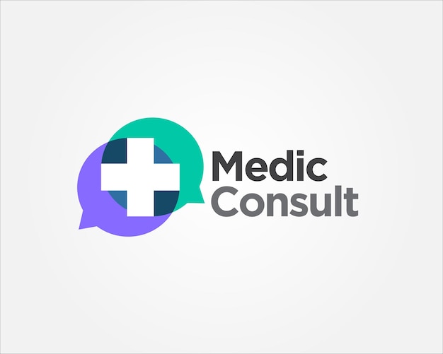 Medizinische Konsultations-Logo-Designs für den Online-Dienst Klinik und Gesundheit