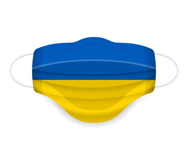 Medizinische Maske Flagge der Ukraine