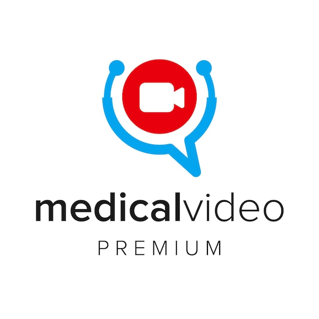 Medizinische video-logo-symbol-vektor-vorlage