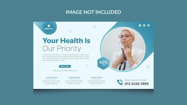 Vektor medizinisches banner-template-design für social-media-post-banner-werbung