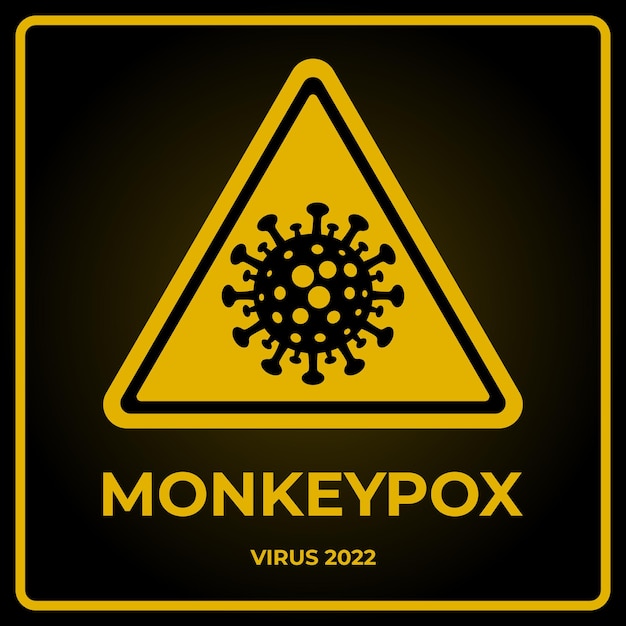 Medizinisches banner zum ausbruch des monkeypox-virus