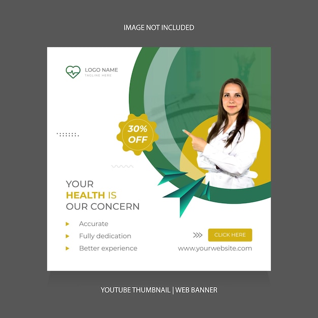 Medizinisches gesundheitsbanner über coronavirus social media instagram-post-banner premium-vektor