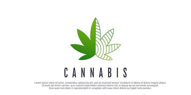 Medizinisches Marihuana-Cannabis-Logo-Design