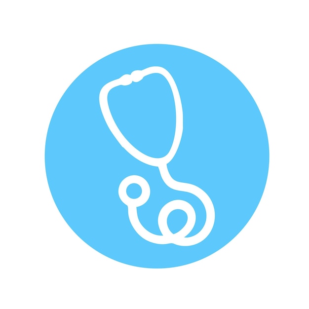 medizinisches Symbol mit Arzt-Krankenhaus-Stethoskop