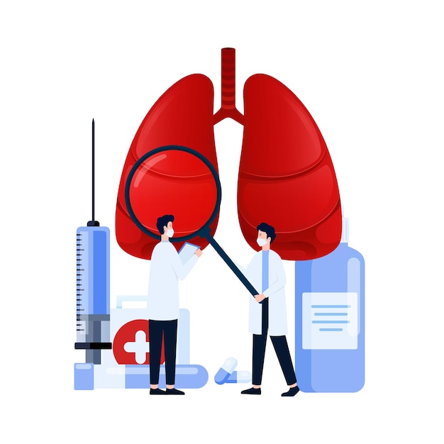 Medizinisches vektorillustrationsdesign für den weltlungentag