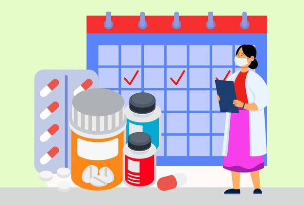 Medizinplan Konzept Illustration stilvoll und schön