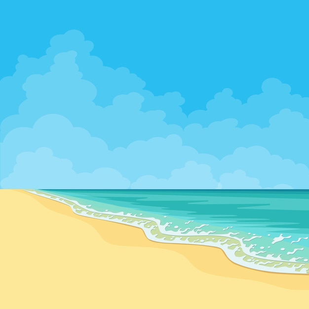 Meerblick Blauer Himmel und ruhiger Meeressandstrand