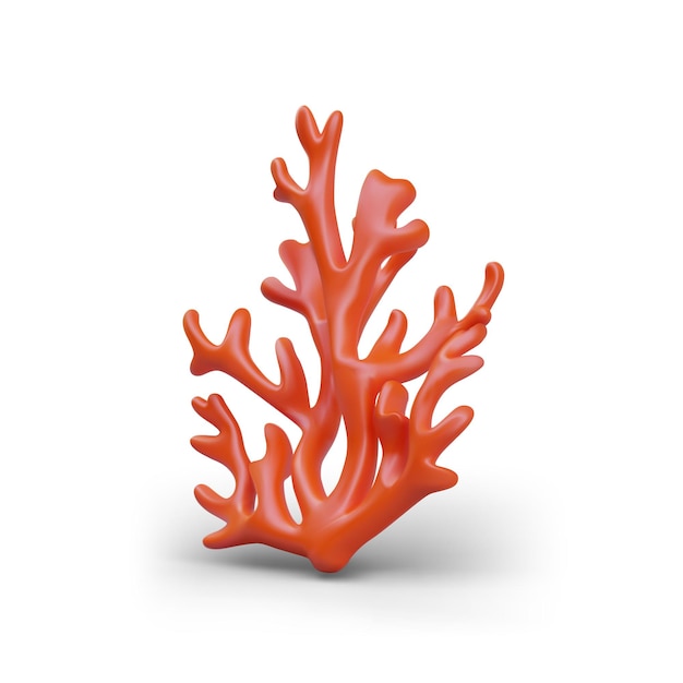 Meeresalgen in roter Farbe Unterwasser-Meerespflanzenelemente für das Aquariumkonzept